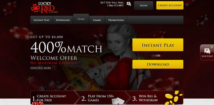 Lucky Red Casino Screenshot
