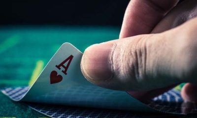 poker cards on table